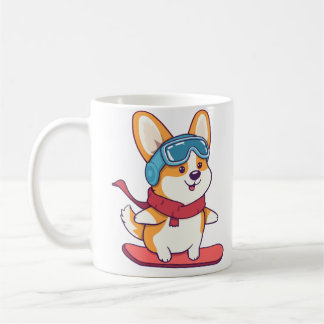 Snowboard-Corgi Perfekt für Hundefans Kaffeetasse