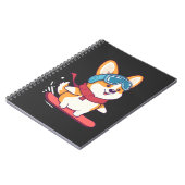 Snowboard-Corgi Perfekt für Hundefans Notizblock (Linke Seite)