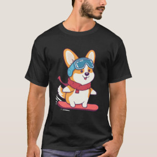 Snowboard-Corgi Perfekt für Hundefans T-Shirt
