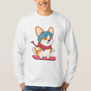 Snowboard-Corgi Perfekt für Hundefans T-Shirt