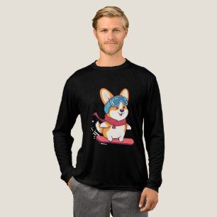 Snowboard-Corgi Perfekt für Hundefans Tri-Blend Shirt