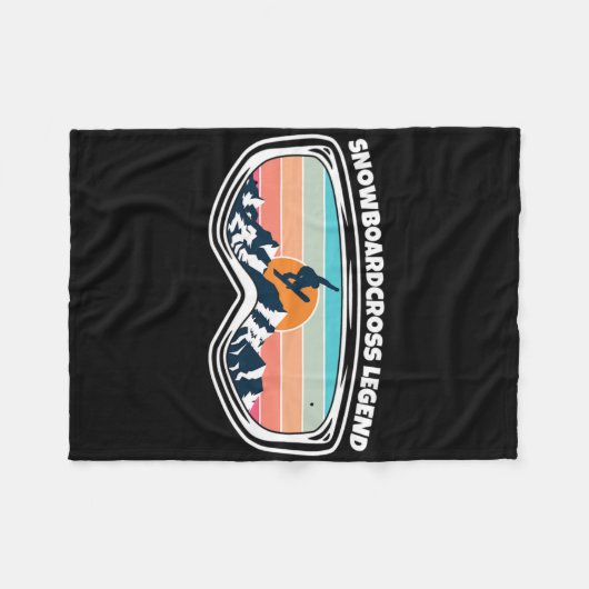 Snowboard Cross Snowboarden Goggles As Snowboard C Fleecedecke (Vorderseite (Horizontal))