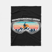 Snowboard Cross Snowboarden Goggles As Snowboard C Fleecedecke (Vorderseite)