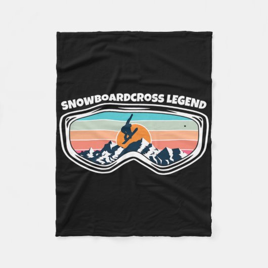 Snowboard Cross Snowboarden Goggles As Snowboard C Fleecedecke (Vorderseite)