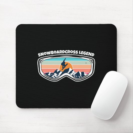 Snowboard Cross Snowboarden Goggles As Snowboard C Mousepad (Mit Mouse)