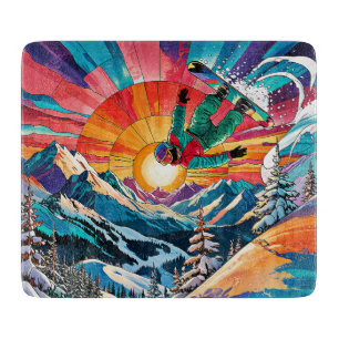 Snowboard Cutting Board Schneidebrett