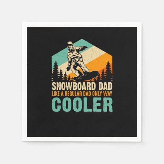 snowboard_dad_like_a_normal_dad_only_way_cooler serviette (Vorderseite)