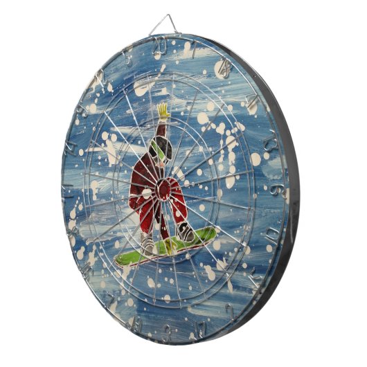 Snowboard-Dartboard Dartscheibe (Vorderseite rechts)