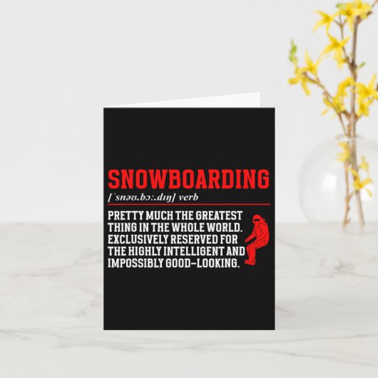 Snowboard Definition Snowboard Outfit Snowboard Sn Karte (Gelbe Blume)