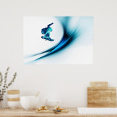 Snowboard Design Print Poster (Küche)