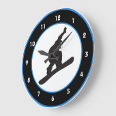 Snowboard Design Wall Clock Große Wanduhr (Winkel)