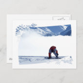 Snowboard-Dia-Postkarte Postkarte (Vorne/Hinten)