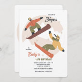 Snowboard Duo Einladung (Vorne/Hinten)