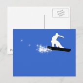 Snowboard. einfach. postkarte (Vorne/Hinten)