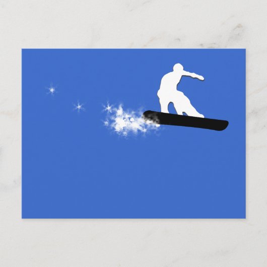 Snowboard. einfach. postkarte (Vorderseite)