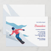 Snowboard-Einladungen Einladung (Vorne/Hinten)