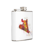 Snowboard en acuarela flachmann (Rechts)