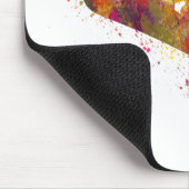 Snowboard en acuarela mousepad (Ecke)