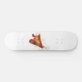 Snowboard en acuarela skateboard (Horizontal)