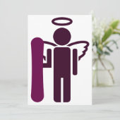 Snowboard-Engel Einladung (Stehend Vorderseite)