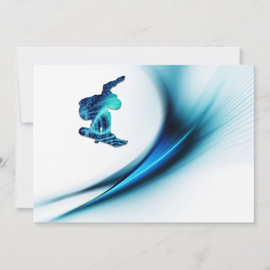 Snowboard-Entwurfs-Einladung Einladung (Vorderseite)