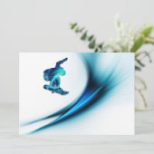 Snowboard-Entwurfs-Einladung Einladung (Stehend Vorderseite)