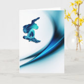 Snowboard-Entwurfs-Gruß-Karte Karte (Gelbe Blume)