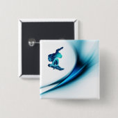Snowboard-Entwurfs-Quadrat-Button Button (Vorne & Hinten)