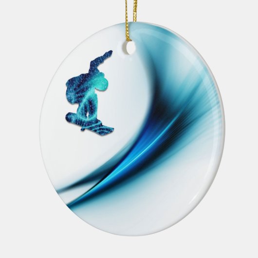 Snowboard-Entwurfs-Verzierung Keramik Ornament (Links)