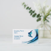 Snowboard-Entwurfs-Visitenkarte Visitenkarte (Stehend Vorderseite)