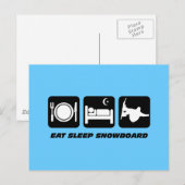 Snowboard essen postkarte (Vorne/Hinten)