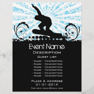 Snowboard Event-Werbeaktion Flyer
