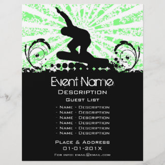 Snowboard Event-Werbeaktion Flyer