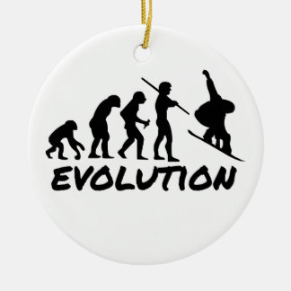 Snowboard-Evolution Keramikornament