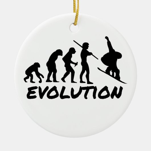 Snowboard-Evolution Keramikornament (Vorne)