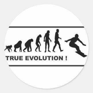 Snowboard-Evolution Runder Aufkleber