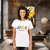 Snowboard Evolution Silhouette Jump Design T-Shirt