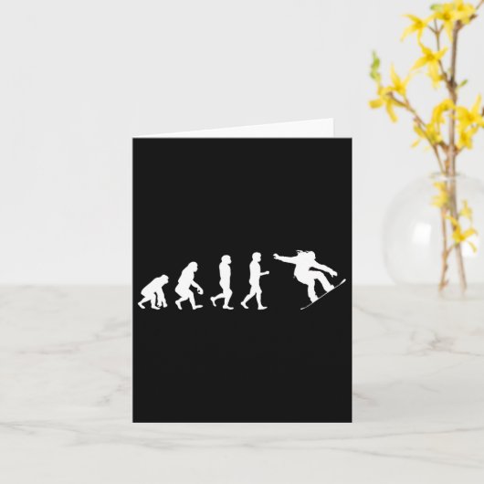 Snowboard-Evolution - Skaten Lovers Snowboarden Karte (Gelbe Blume)