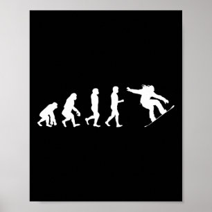 Snowboard-Evolution - Skaten Lovers Snowboarden Poster