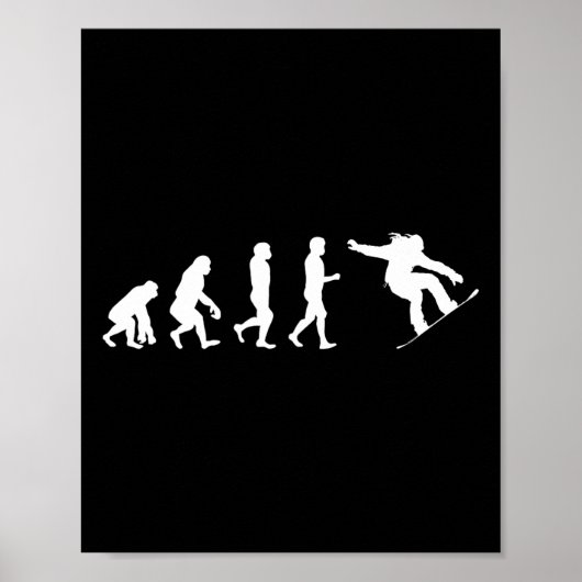 Snowboard-Evolution - Skaten Lovers Snowboarden Poster (Vorne)