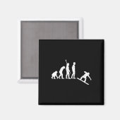 Snowboard-Evolution - Snowboard Magnet (Vorderseite/Rückseite)
