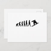 Snowboard Evolution Snowboarden Geschenk Postkarte (Vorne/Hinten)