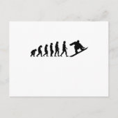 Snowboard Evolution Snowboarden Geschenk Postkarte (Vorderseite)