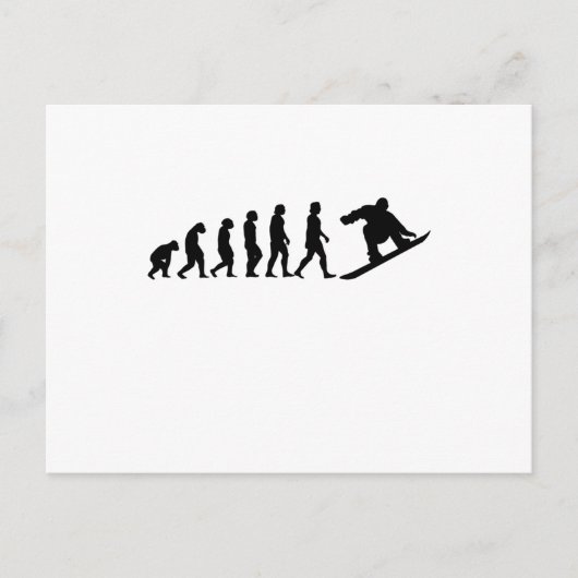 Snowboard Evolution Snowboarden Geschenk Postkarte (Vorderseite)