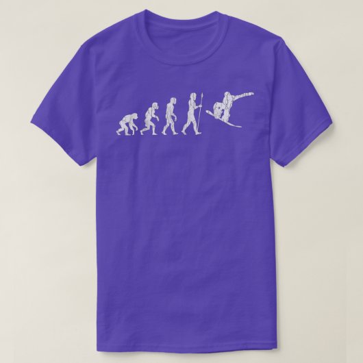 Snowboard Evolution Snowboarden T-Shirt (Design vorne)