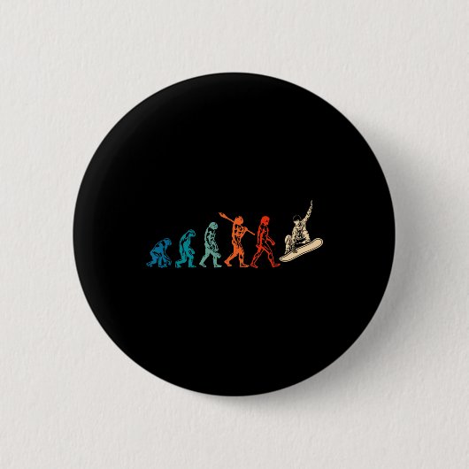 Snowboard Evolution Snowboarder Winter Snowboardin Button (Vorderseite)