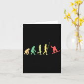 Snowboard Evolution Snowboarder Winter Snowboardin Karte (Gelbe Blume)