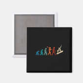 Snowboard Evolution Snowboarder Winter Snowboardin Magnet (Vorderseite/Rückseite)