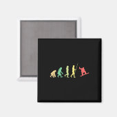 Snowboard Evolution Snowboarder Winter Snowboardin Magnet (Vorderseite/Rückseite)