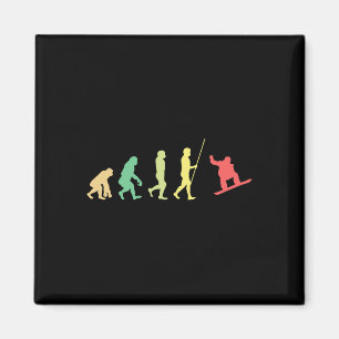 Snowboard Evolution Snowboarder Winter Snowboardin Magnet